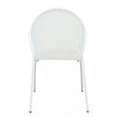 Sedia da Giardino Sheffield Impilabile 54x61x90 h cm in Acciaio Bianco