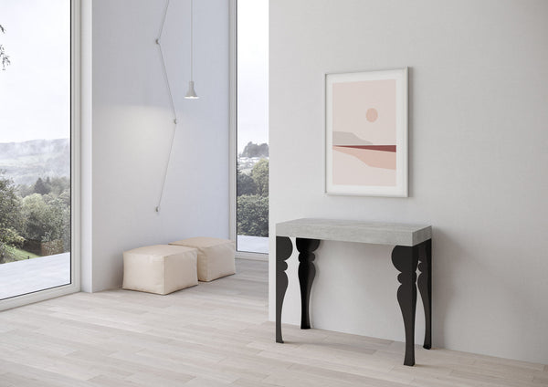 Consolle Allungabile 90-300x40x77 cm in Nobilitato Grigio sconto