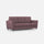 Canapé 3 places Yasel 212x85x85 cm en tissu prune