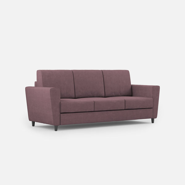 Canapé 3 places Yasel 212x85x85 cm en tissu prune sconto