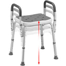 Sgabello da Doccia 6 Altezze Regolabili Sedia Bagno Antiscivolo Capacità 150 kg