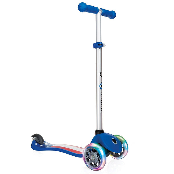 acquista Trottinette LED 3 Roues 3 Hauteurs Max 50Kg Globber FIRST Fantasy Lights Up USA Bleu