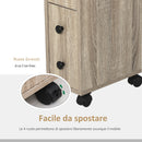 Mobiletto a Colonna da Bagno 18x30x68,5 cm in Legno  Rovere