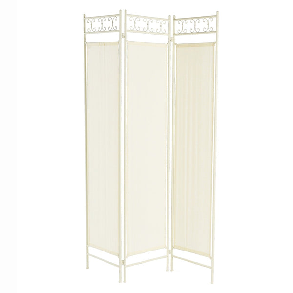 prezzo Séparateur de pièce en fer 3 portes 120H180cm Toile crème