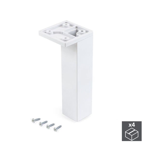 Emuca Pieds d'angle réglables 140 - 150 mm Plastique Blanc 4 pièces sconto