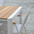 Tavolo Allungabile da Giardino 180/240x100xh76 cm in Alluminio Idaho Plus Bianco