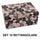 Lot de 10 boites carton rectangulaires roses noires