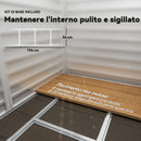 Casetta Box da Giardino Porta Attrezzi 213x120x166-194 cm con Porte Scorrevoli e Lucchetto con Chiavi in Metallo Grigio Scuro  