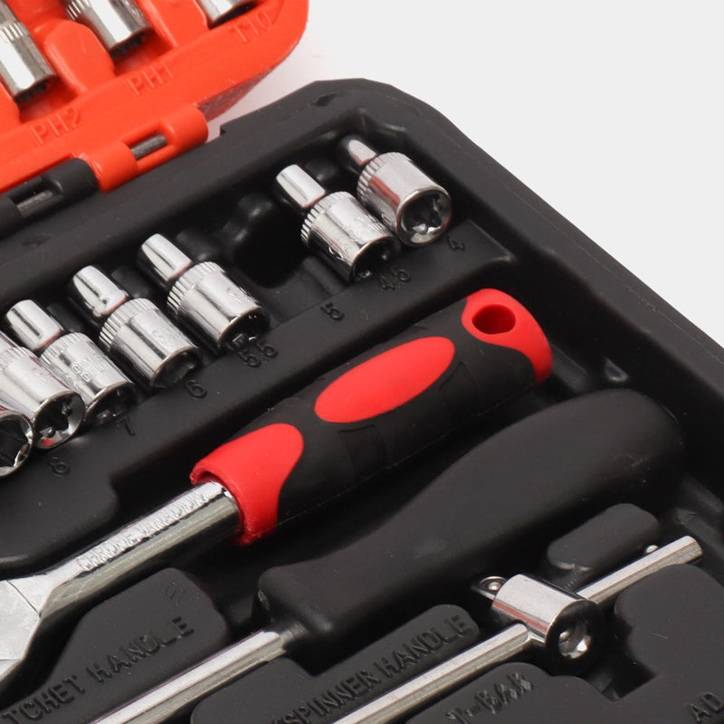 Valigetta con Attrezzi da Officina 53 Pezzi Chiavi a Cricchetto per Bricolage