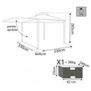 Gazebo Antigua 3,3x3,3 m in Acciaio Antracite