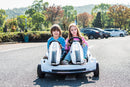 Go-Kart Elettrico per Bambini 2 Posti 24V Bianco  