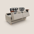 Divano Letto 3 Posti 180x94x97 cm in Tessuto Beige