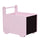 Chariot à jouets avec tableaux noirs 47x35x45,5 cm en bois MDF rose