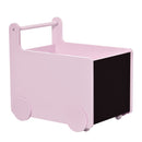 Carrello Portagiochi con Lavagne 47x35x45,5 cm in Legno MDF Rosa