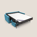 Divano Letto 3 Posti 206x92x96 cm in Tessuto Azzurro