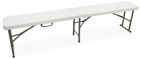 acquista Set de 2 Bancs Pliants pour la Restauration en Acier et Plastique Soriani Blanc