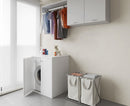 Coprilavatrice da Esterno in PVC 70x60x94cm 2 Ante Forlani Laundry Bianco