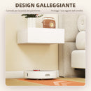 Set di 2 Comodini Sospesi Moderni 40x30x15 cm con Cassetto in Legno Bianco      