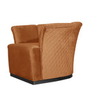 Poltrona Argentario 90x85x70 cm in Velluto Berger mattone base nera