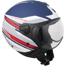 Casco Jet per Scooter Visiera Sagomata CGM Manchester 107X Blu Opaco