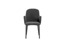 Set 4 Sedie Sophia 53,5x62,5x80 cm in Tessuto Easy-Clean Grigio Scuro       