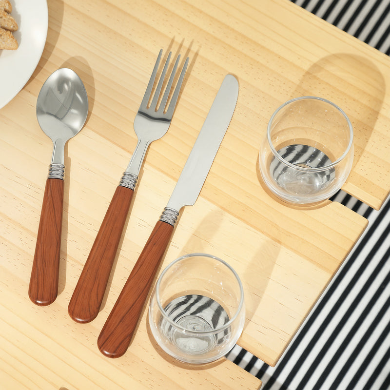 Cesta Valigetta da Pic Nic per 4 Persone 21 Pezzi in Vimini Marrone Chiaro  