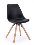 Set 4 Sedie 54x49x83,5 cm in Similpelle Nero