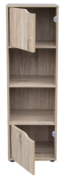 Libreria 2 Ripiani 2 Ante 30x29x120 cm in Legno