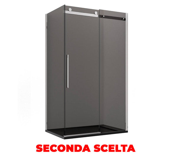 Box Doccia angolare 150x75 cm 1 anta Scorrevole in Cristallo Fumè 8mm H195 Bonussi elise Seconda Scelta sconto