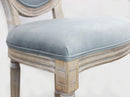 Sedia Constance 48x46x96 h cm in Velluto Grigio