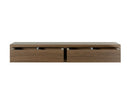 Mensola da Parete con 2 Cassetti 88,2x13,4x23,7 cm in Fibra di Legno Domino Maxi Rovere Tabacco