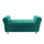 Table de Chevet 120x39x55 cm avec Paillettes en Tissu Effet Velours Vert