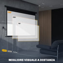 Telo per Proiettore 120" Formato 16:9 Motorizzato con Telecomando Fissaggio a Muro e Soffitto Nero      