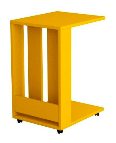 sconto Table basse Edi 37x45x60 cm pour PC et magazines moutarde