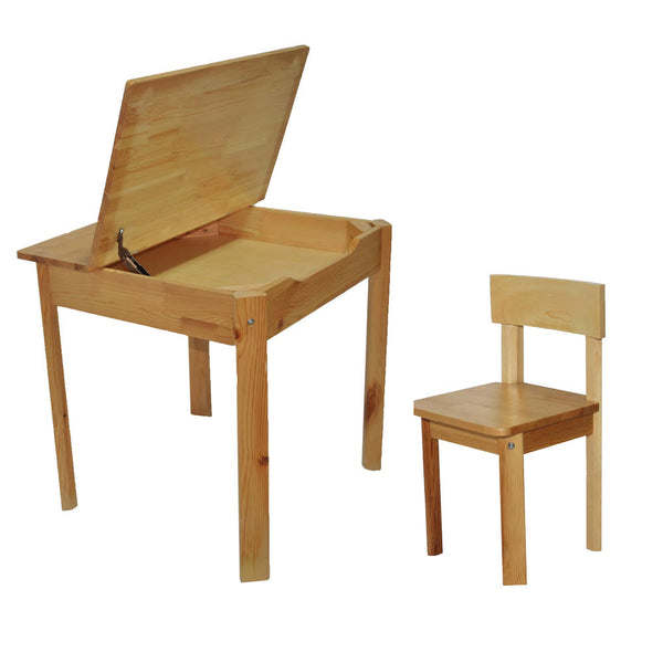 sconto Table en bois Yellowstone avec rangement et ensemble de chaises pour enfants