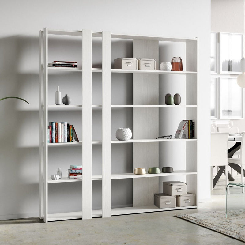 Libreria Moderna 5 Ripiani 178x36x204 cm in nobilitato Bianco
