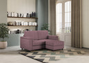 Divano 2 Posti con Pouf 148x155x85 cm Marrak in Tessuto Prugna