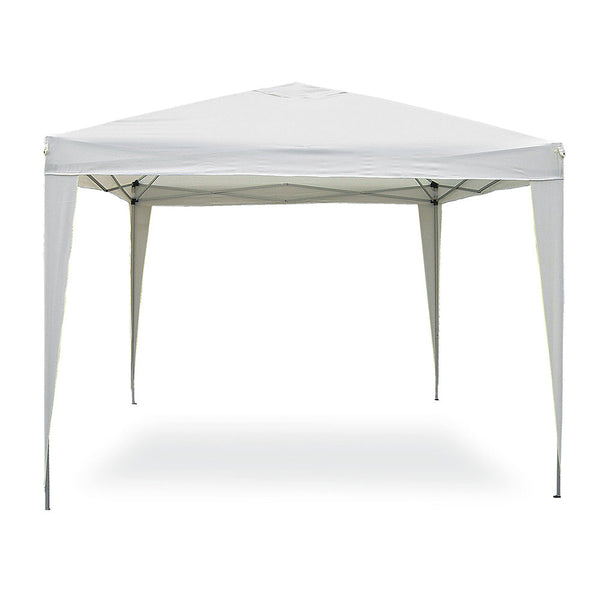 Tonnelle Pliable Pop Up 3x3 M Structure Refermable en Tissu Acier Blanc sconto