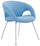 Chaise d'attente de bureau en tissu bleu Tosini Pensacola