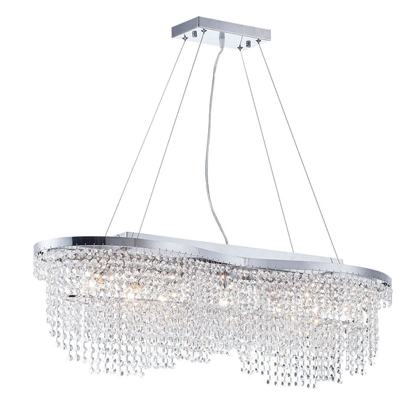 Lustre en Cristal Diamant en Métal Toilé Nickel prezzo