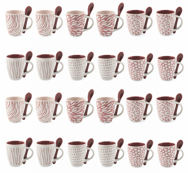 prezzo Set de 24 Tasses à Café Ø5,5x6,5 cm en Céramique VdE Tivoli 1996 Aurora