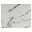 Pensile Cucina con Anta a Ribalta 60x32x49 cm in Legno Bianco Effetto Marmo      