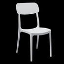 Sedia Impilabile da Giardino 53x46x88 cm in Polipropilene Bianca