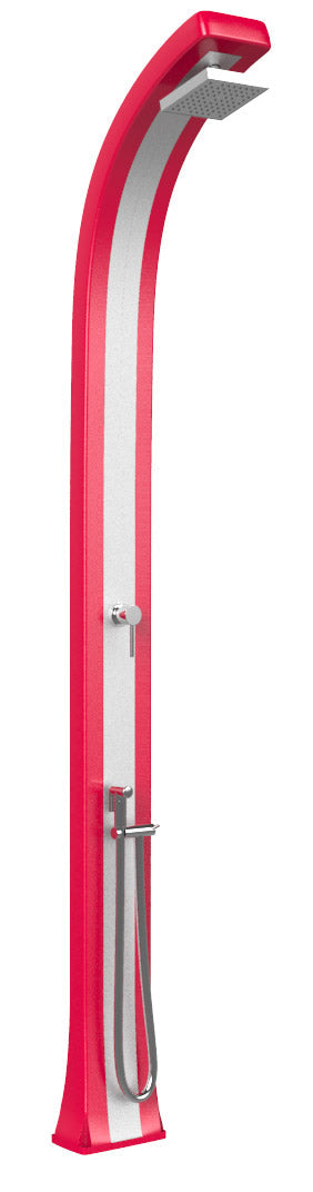 Mitigeur de douche de jardin et douchette Arkema Spring Plus Bande Inox Rouge sconto