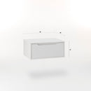 Mobile Bagno Sospeso 60 cm in Legno TFT Belsk Bianco e Cemento