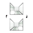 Box Doccia 3 Lati 2 Ante Scorrevoli In Cristallo Trasparente 6mm H198 Fosterberg Odense Trio Varie Misure