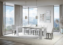 Tavolo Allungabile 140/244x90x77 cm Roxell Bianco Frassino  