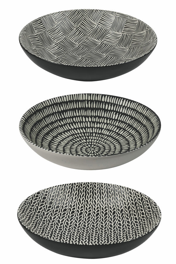 acquista Suite de 6 Saladiers en Porcelaine à Décor Tribal Ø24 cm VdE Tivoli 1996 Tombouctou
