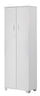 Armoire 2 Portes 62x178x34 cm Blanc Flammé