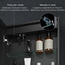 Armadietto da Bagno con Specchio Luci LED Regolabili e Funzione Anti-Appannamento in Alluminio Nero      